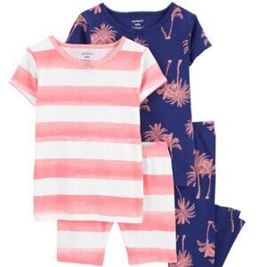 NWT Carter's Toddler 4-Piece Palm Trees 100% Snug Fit Cotton Pajamas Size 5T